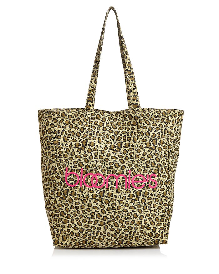 Bloomingdale's Bloomie's Leopard Print Extra Large Canvas Tote - 100% ...