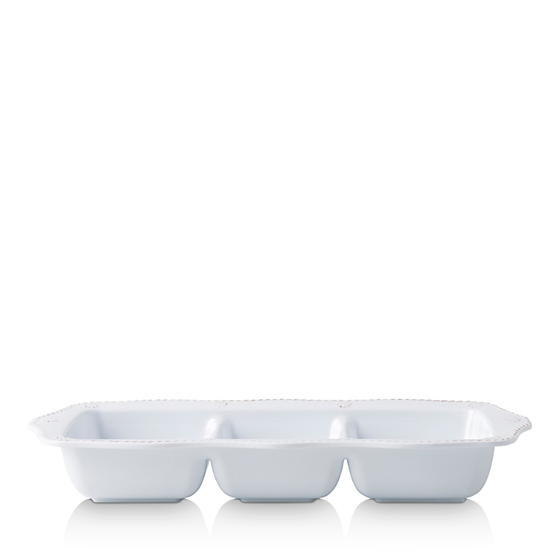 Juliska Berry & Thread Melamine Triple Section Server In White