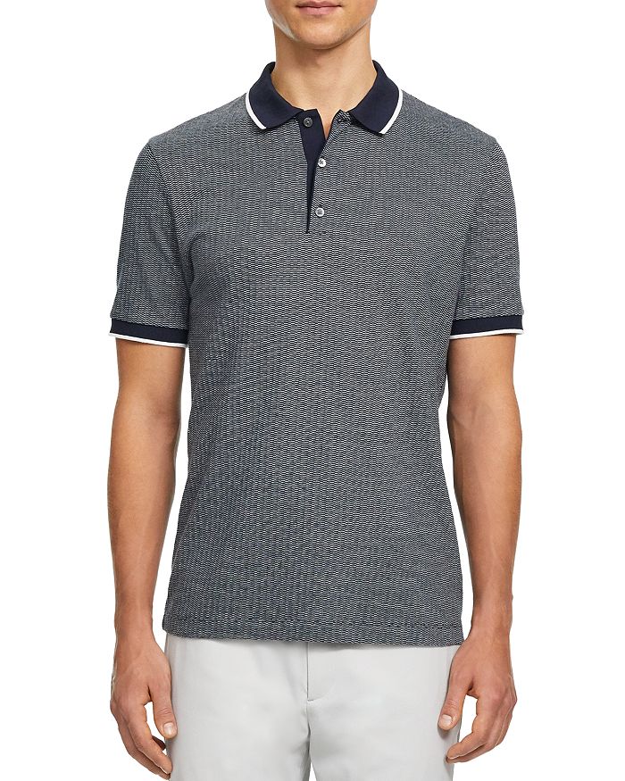 THEORY GEO KNIT REGULAR FIT POLO,K0194546