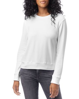 frame scallop crew neck sweatshirt