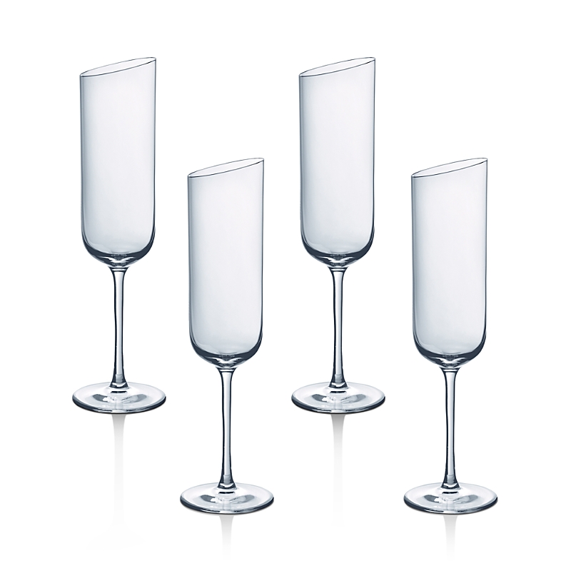 Villeroy & Boch New Moon Flute Champagne Glasses, Set Of 4