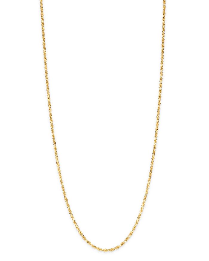 Bloomingdale's Solid Glitter Chain Necklace In 14k Yellow Gold - 100% Exclusive