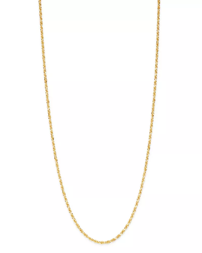 Bloomingdale's Fine Collection Solid Glitter Chain Necklace in 14K Yellow Gold