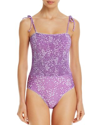 smocked one piece swimsuit