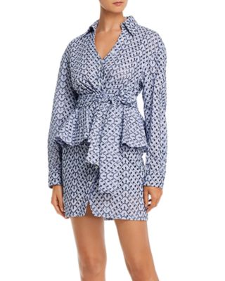 peplum shirt dress