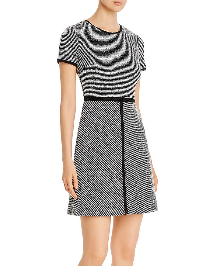 KARL LAGERFELD PARIS Short-Sleeve Tweed Knit Dress | Bloomingdale's