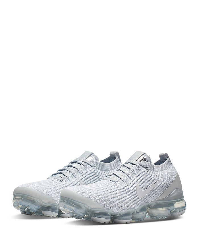 Nike Women's Air Vapormax Flyknit 3 Low Top Running Sneakers In White/white
