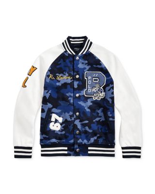 Ralph Lauren Boys' Camo Letterman Jacket - Big Kid | Bloomingdale's