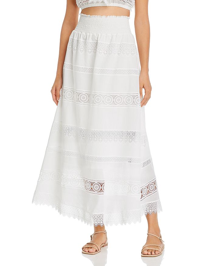 Waimari Fiammetta Lace Maxi Skirt In White