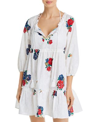 embroidered swim cover up