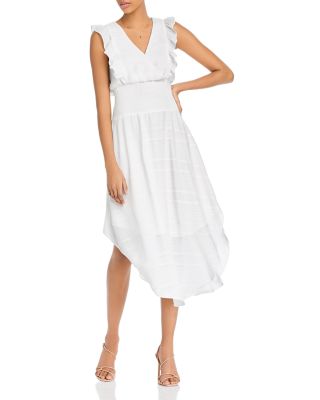 bloomingdales aqua white dress