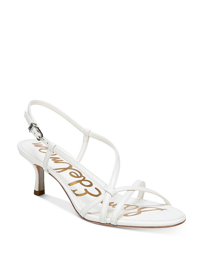 Sam Edelman Judy Strappy Slingback Sandal In Bright White Leather