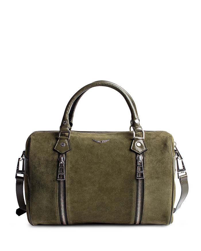 Zadig & Voltaire Sunny Medium Suede Leather Bowling Bag