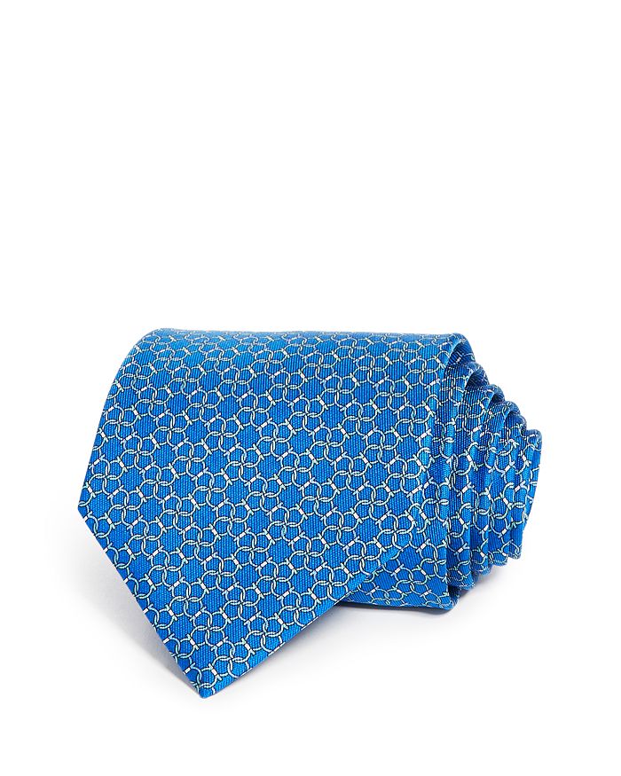Ferragamo Luther Silk Classic Tie In Blue