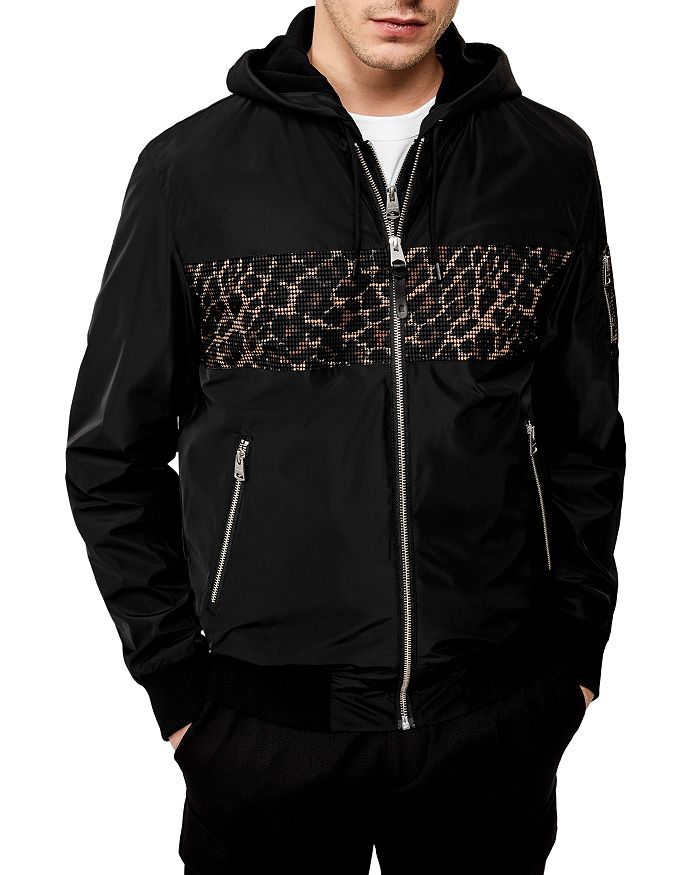 Mackage Animal Print Hooded Bomber Jacket Bloomingdale's