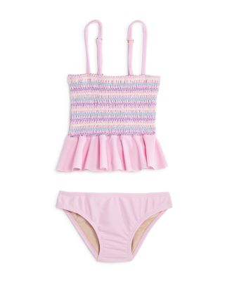 smocked two piece swimsuit