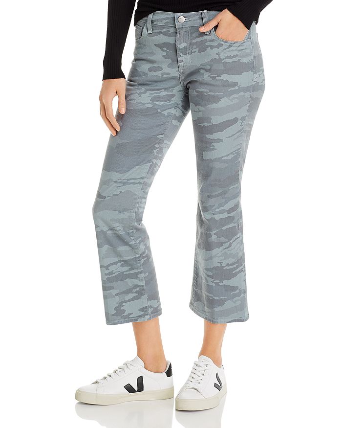 J Brand Selena Mid-rise Crop Bootcut Jeans In Light Dakota Snow Camo - 100% Exclusive