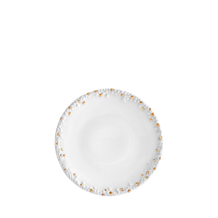 L'objet Haas Mojave Dessert Plate With Gold Accents In White/gold