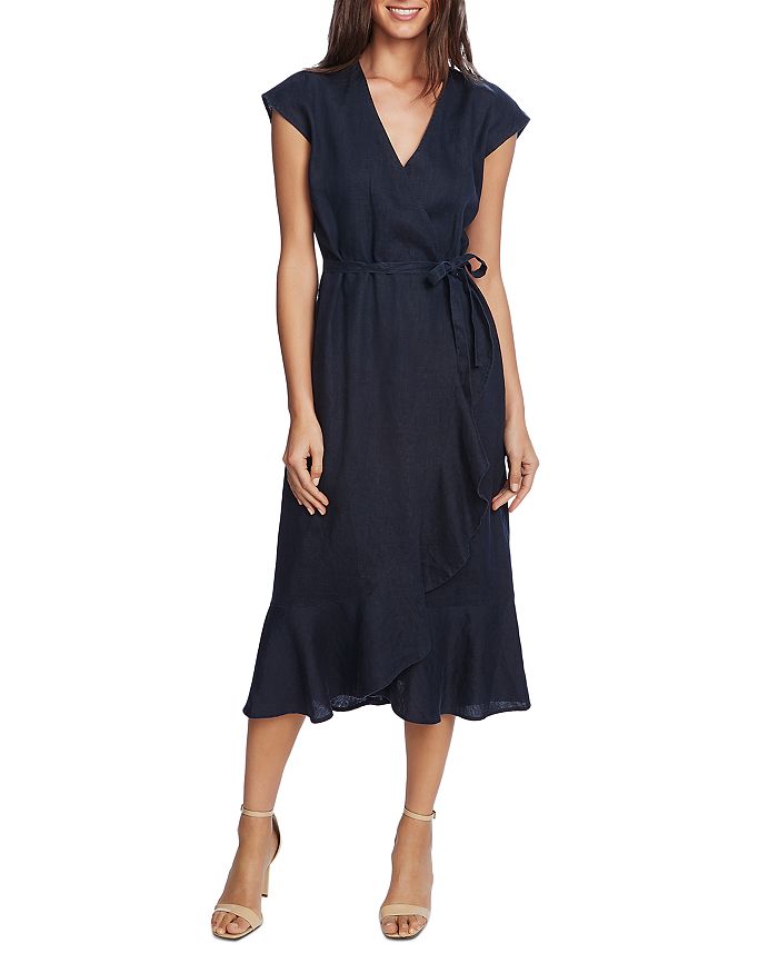 VINCE CAMUTO Ruffled Faux-Wrap Dress - 100% Exclusive | Bloomingdale's