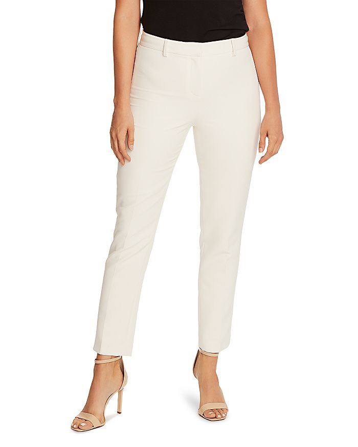 Vince Camuto Side Zip Ankle Crop Pants In Pearl Ivory