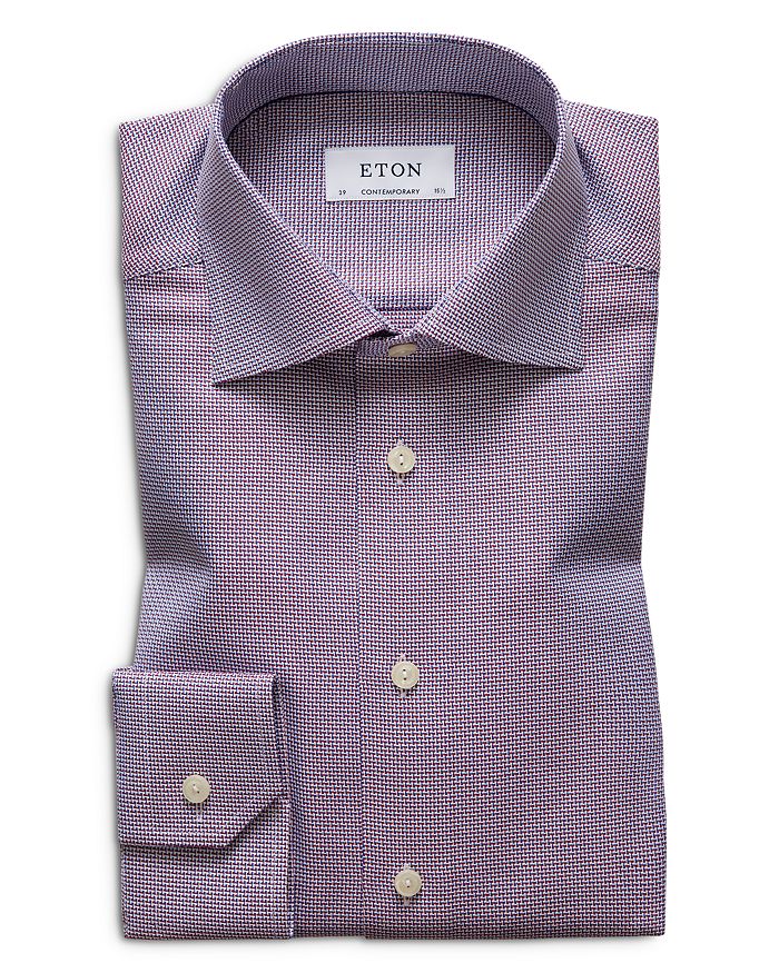 Eton Micro-Geo Contemporary Fit Dress Shirt | Bloomingdale's