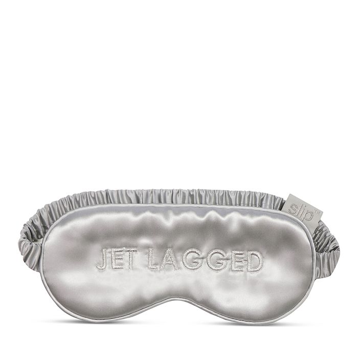 Slip Jet Lagged Silk Sleep Mask In Silver