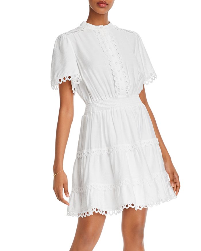 Aqua Smocked-waist Dress - 100% Exclusive In White