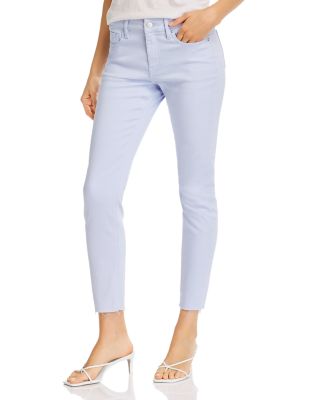 AQUA - Cropped Skinny Jeans in Light Blue - 100% Exclusive