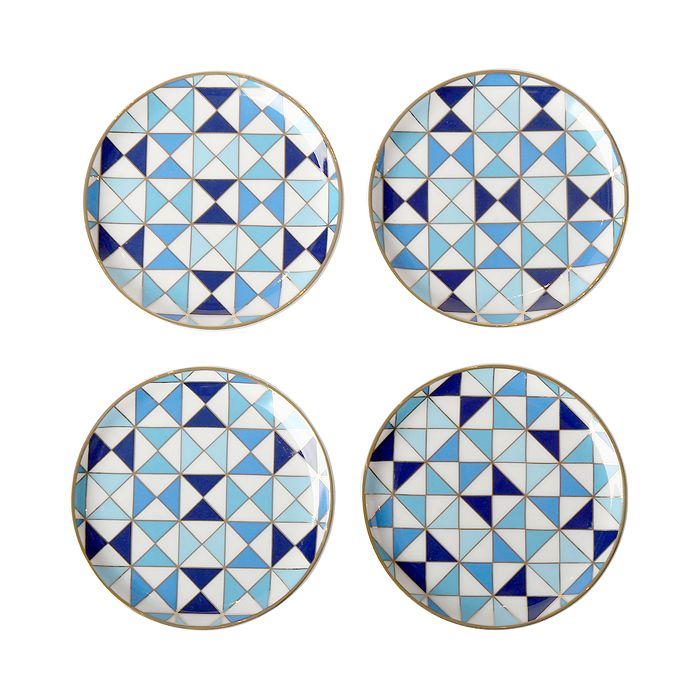 Jonathan Adler Sorrento Coasters, Set Of 4 In Blue