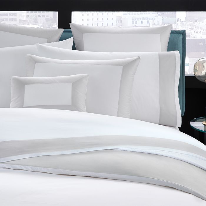 Shop Sferra Casida Standard Pillowcase, Pair In White/poolside