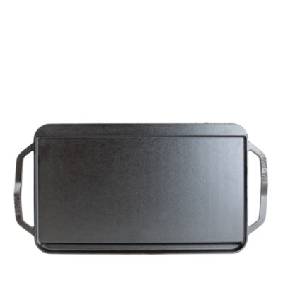 Chef-Style Reversible Cast Iron Griddle Grill Pan