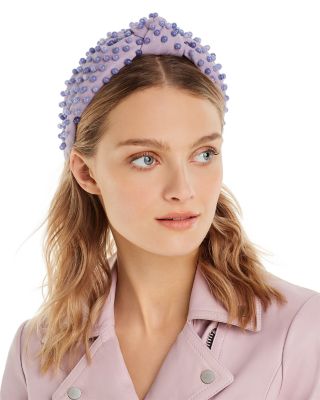 Lele Sadoughi Woven Beaded Knotted Headband | Bloomingdale