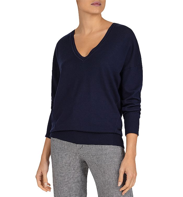 Gerard Darel Ermelinda V-neck Sweater In Blue
