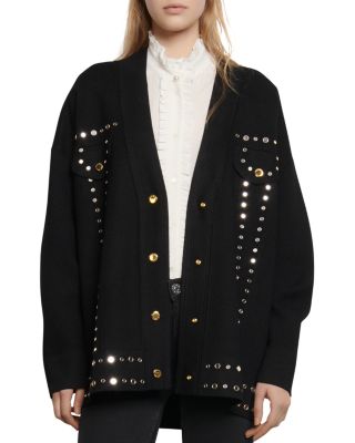sandro studded cardigan