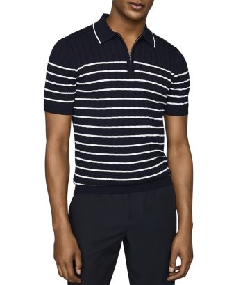 REISS Peak Striped Polo Shirt | Bloomingdale's