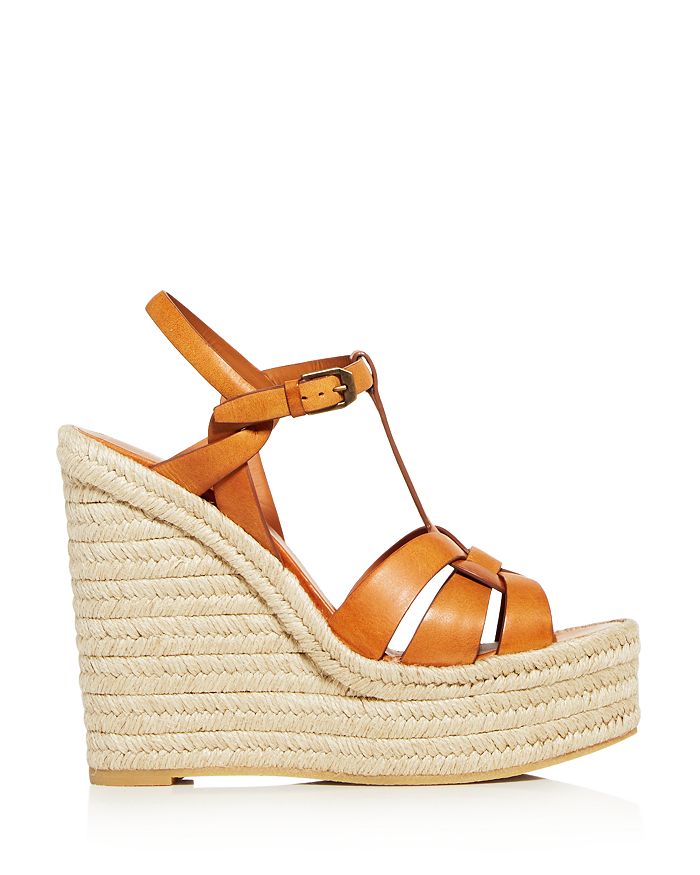 saint laurent leather espadrille
