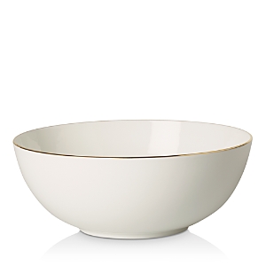 Villeroy & Boch Anmut Gold Round Vegetable Bowl In White