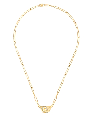 18K Yellow Gold Menottes Diamond Interlocking Link Necklace, 16.5 - 100% Exclusive