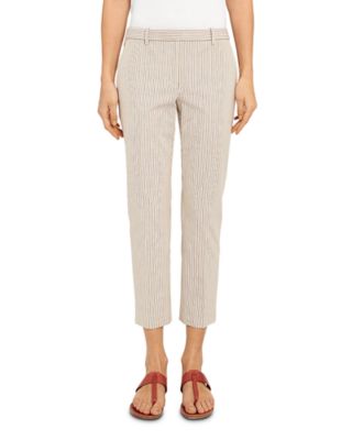 striped cropped trousers womens