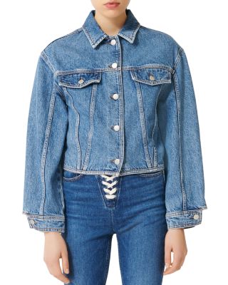 lace up denim jacket