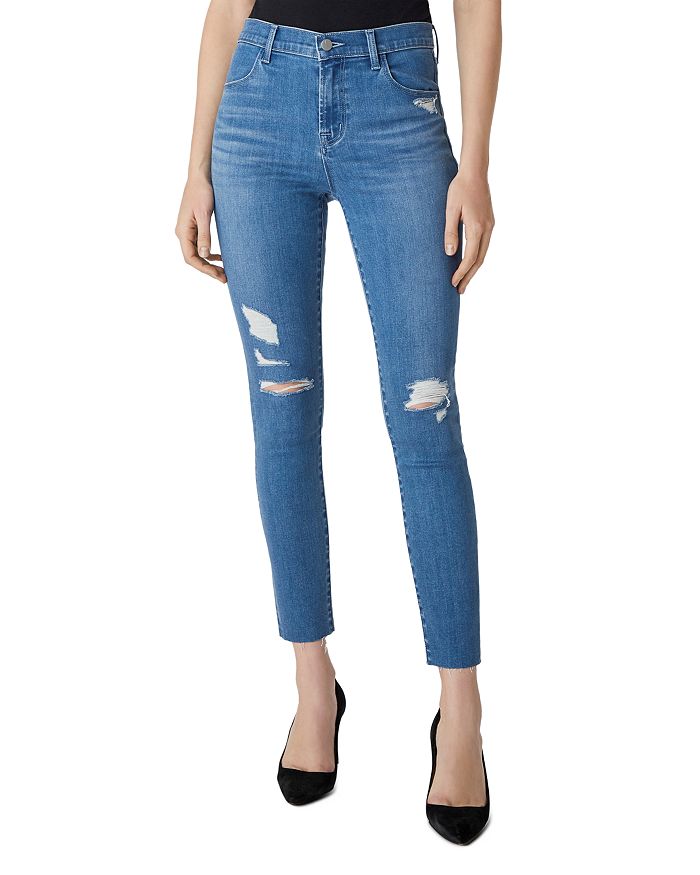 J BRAND ALANA HIGH-RISE RIPPED CROPPED SKINNY JEANS IN ARGO DESTRUCT,JB002786