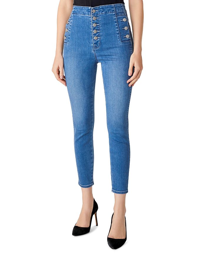 J Brand Natasha Sky High Cropped Skinny Jeans In Argo