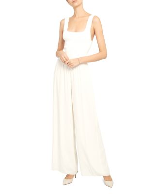 Theory Square Neck Ribbed Viscose Crepe 