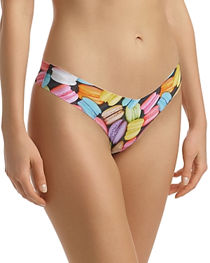 Commando Printed Microfiber Thong In Photo-op Macarons