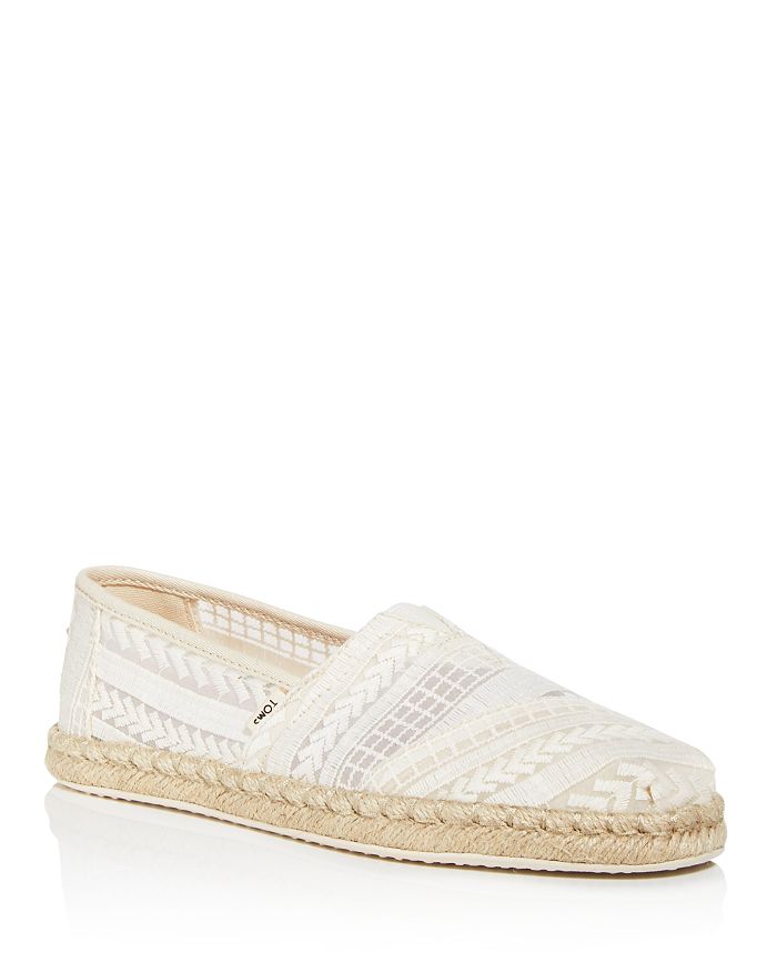 TOMS WOMEN'S CLASSIC EMBROIDERED ESPADRILLE FLATS,10015462