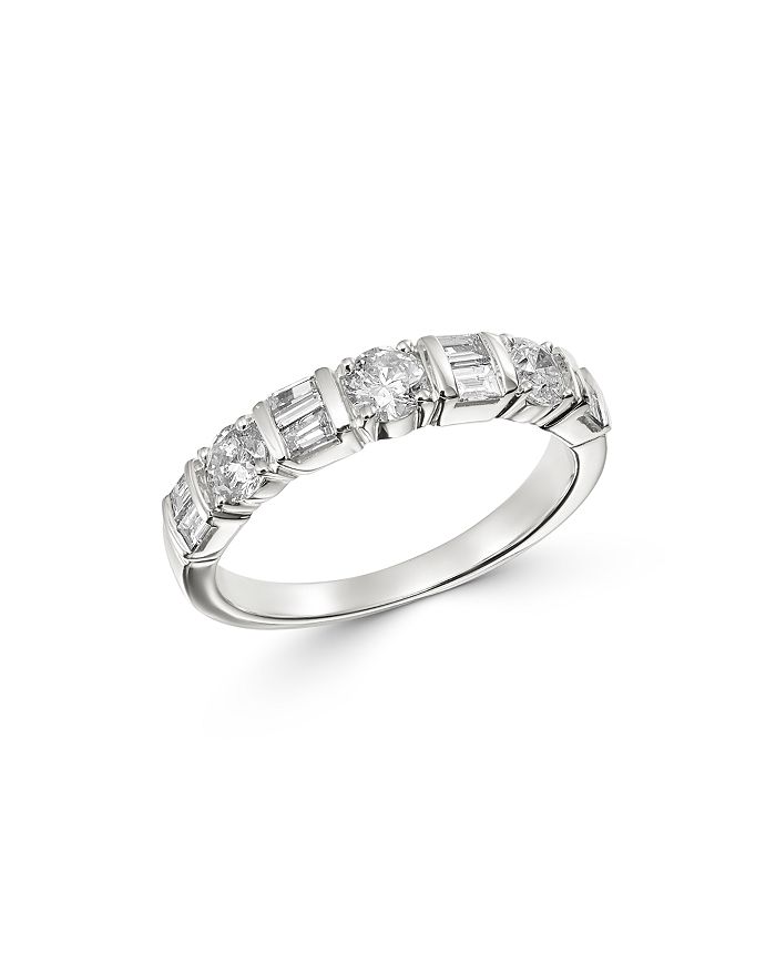 Bloomingdale's Diamond Baguette Channel Band In 14k White Gold, 1.0 Ct. T.w. - 100% Exclusive