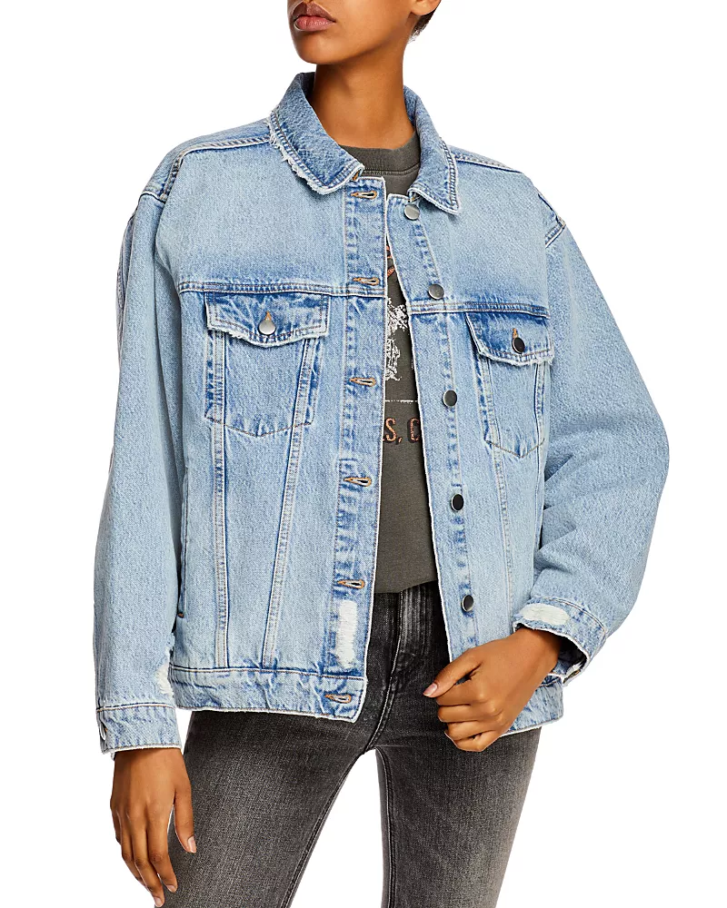 Anine Bing Rory Denim Jacket in Vintage Blue