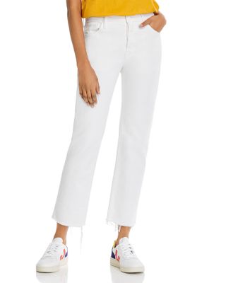 MOTHER - The Scrapper Frayed Cropped Jeans in Totally Innocent