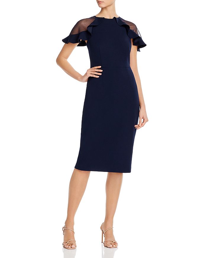 Eliza J Ruffle Sleeve Cocktail Dress | Bloomingdale's