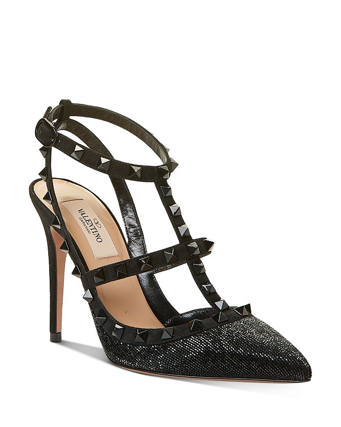 Valentino Garavani Women s Rockstud Ankle Strap High Heel Sandals